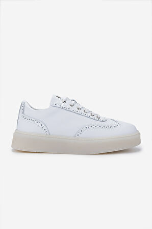 Valmenti Erkek Hakiki Deri Beyaz Sneakers & Spor Ayakkabı 352 21346 ERK AYK SK24-25 BEYAZ NAPPA