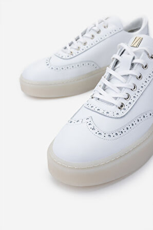 Valmenti Erkek Hakiki Deri Beyaz Sneakers & Spor Ayakkabı 352 21346 ERK AYK SK24-25 BEYAZ NAPPA