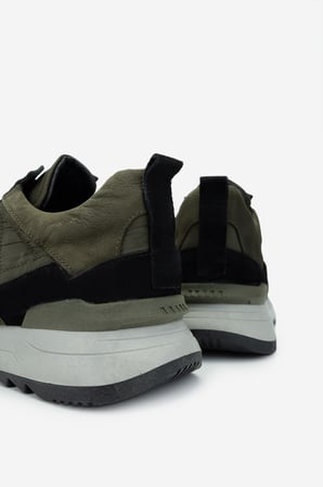 Valmenti Erkek Hakiki Deri Siyah/Haki Sneakers & Spor Ayakkabı 352 21362 ERK AYK SK24-25 SIYAH/HAKI