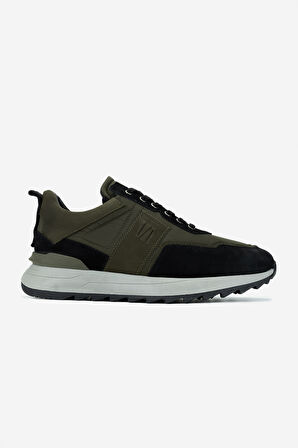 Valmenti Erkek Hakiki Deri Siyah/Haki Sneakers & Spor Ayakkabı 352 21362 ERK AYK SK24-25 SIYAH/HAKI