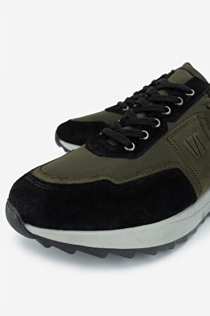 Valmenti Erkek Hakiki Deri Siyah/Haki Sneakers & Spor Ayakkabı 352 21362 ERK AYK SK24-25 SIYAH/HAKI