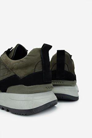 Valmenti Erkek Hakiki Deri Siyah/Haki Sneakers & Spor Ayakkabı 352 21362 ERK AYK SK24-25 SIYAH/HAKI