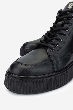 Valmenti Erkek Hakiki Deri Siyah Casual Bot 352 21589 ERK BOT SK24-25 SIYAH NAPPA