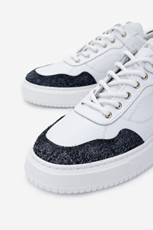 Valmenti Erkek Hakiki Deri Sneakers & Spor Ayakkabı 352 21060 ERK AYK SK24-25 BYZ/LACI TIFTIK