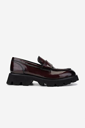 Valmenti Erkek Hakiki Deri Bordo Loafer Ayakkabı 381 20228 ERK AYK SK24-25 BORDO ACMA