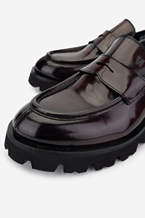 Valmenti Erkek Hakiki Deri Bordo Loafer Ayakkabı 381 20228 ERK AYK SK24-25 BORDO ACMA