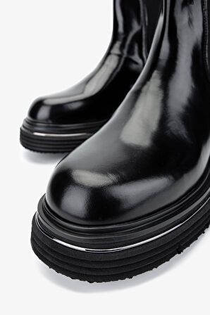 Valmenti Erkek Hakiki Deri Siyah Açma Casual Bot 381 20335 ERK BOT SK24-25 SIYAH ACMA