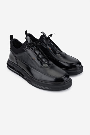 Valmenti Erkek Hakiki Deri Siyah Analin Casual Ayakkabı 381 20547 ERK AYK SK24-25 SIYAH ANL