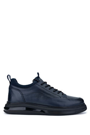 Tamer Tanca Erkek Hakiki Deri Lacivert Sneakers & Spor Ayakkabı 381 20548 ERK AYK SK24-25 LACI ANL