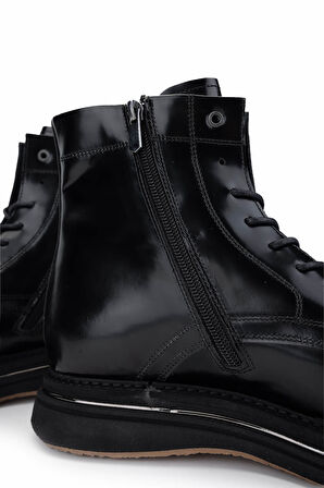 Tamer Tanca Erkek Hakiki Deri Siyah Açma Postal Bot 381 20283 ERK BOT SK24-25 SIYAH ACMA