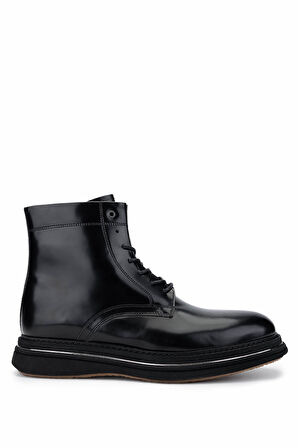 Tamer Tanca Erkek Hakiki Deri Siyah Açma Postal Bot 381 20283 ERK BOT SK24-25 SIYAH ACMA