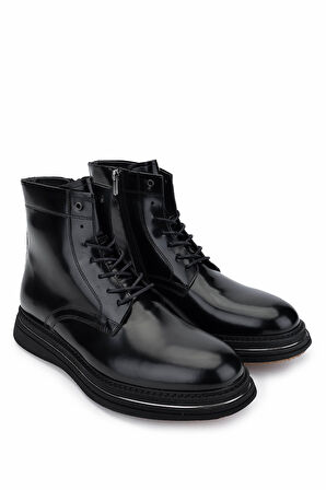 Tamer Tanca Erkek Hakiki Deri Siyah Açma Postal Bot 381 20283 ERK BOT SK24-25 SIYAH ACMA