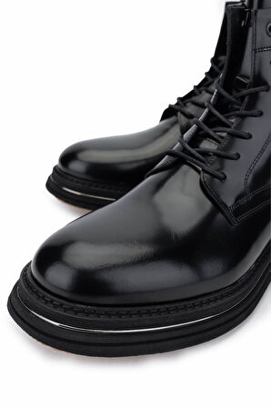 Tamer Tanca Erkek Hakiki Deri Siyah Açma Postal Bot 381 20283 ERK BOT SK24-25 SIYAH ACMA