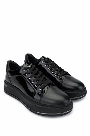 Tamer Tanca Erkek Hakiki Deri Siyah Sneakers & Spor Ayakkabı 381 20551 ERK AYK SK24-25 SYH ANL/RGN
