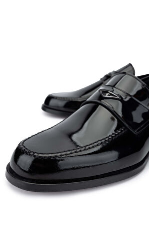 Tamer Tanca Erkek Hakiki Deri Siyah Rugan Loafer Ayakkabı 183 40001 ERK AYK SK24-25 SIYAH RGN