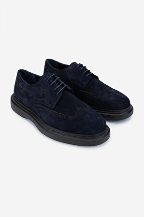 Valmenti Erkek Hakiki Deri Lacivert Süet Casual Ayakkabı 183 30462 ERK AYK SK24-25 LACI SUET