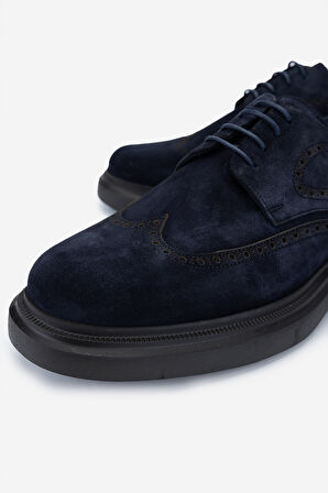 Valmenti Erkek Hakiki Deri Lacivert Süet Casual Ayakkabı 183 30462 ERK AYK SK24-25 LACI SUET