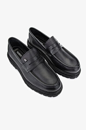 Valmenti Erkek Hakiki Deri Siyah Floter Loafer Ayakkabı 771 504 ERK AYK SK24-25 SIYAH FLTR