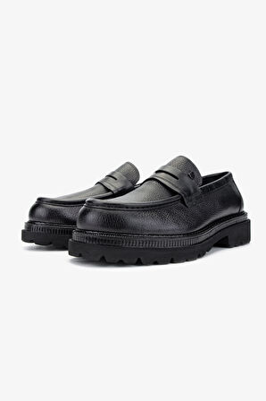 Valmenti Erkek Hakiki Deri Siyah Floter Loafer Ayakkabı 771 504 ERK AYK SK24-25 SIYAH FLTR