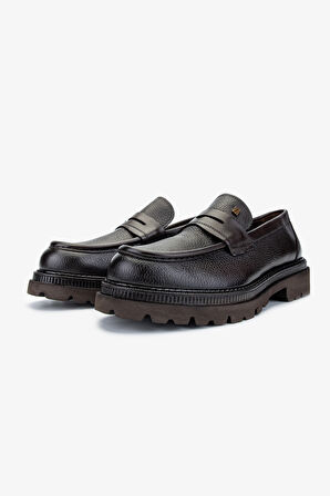 Valmenti Erkek Hakiki Deri Kahverengi Loafer Ayakkabı 771 504 ERK AYK SK24-25 KAHVE FLTR