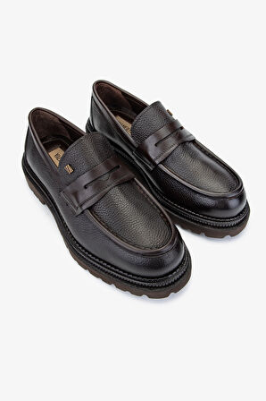Valmenti Erkek Hakiki Deri Kahverengi Loafer Ayakkabı 771 504 ERK AYK SK24-25 KAHVE FLTR