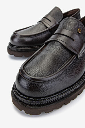 Valmenti Erkek Hakiki Deri Kahverengi Loafer Ayakkabı 771 504 ERK AYK SK24-25 KAHVE FLTR