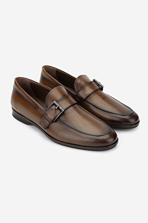 Valmenti Erkek Hakiki Deri Taba Loafer Ayakkabı 1016 161A ERK AYK SK24-25 TABA