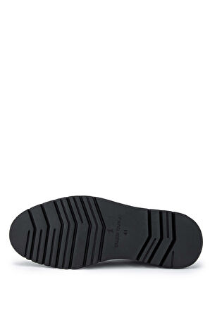 Tamer Tanca Erkek Hakiki Deri Siyah Floter Casual Ayakkabı 554 3738 ERK AYK SK24-25 SIYAH FLTR