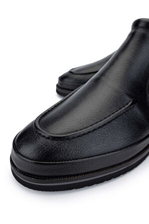 Tamer Tanca Erkek Hakiki Deri Siyah Floter Casual Bot 374 TNC-06 ERK BOT SK24-25 SIYAH FLTR