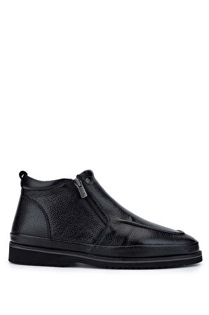 Tamer Tanca Erkek Hakiki Deri Siyah Floter Casual Bot 374 TNC-06 ERK BOT SK24-25 SIYAH FLTR