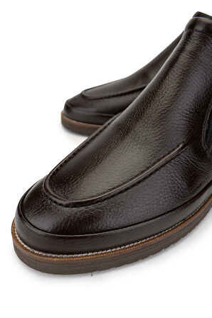 Tamer Tanca Erkek Hakiki Deri Kahverengi Casual Bot 374 TNC-06 ERK BOT SK24-25 KAHVE FLTR