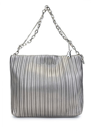 Tamer Tanca Kadın Vegan Metalik Omuz Çanta 921 26887 BN CANTA SK24-25 PEWTER