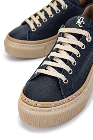 Tamer Tanca Kadın Hakiki Deri Lacivert Sneakers & Spor Ayakkabı 937 5022-09 BN AYK Y23 LACI FLOTER