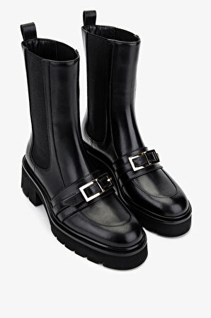 Valmenti Kadın Hakiki Deri Siyah Deri Casual Bot 1046 22323 BN BOT SK24-25 SIYAH DR