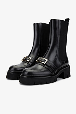 Valmenti Kadın Hakiki Deri Siyah Deri Casual Bot 1046 22323 BN BOT SK24-25 SIYAH DR