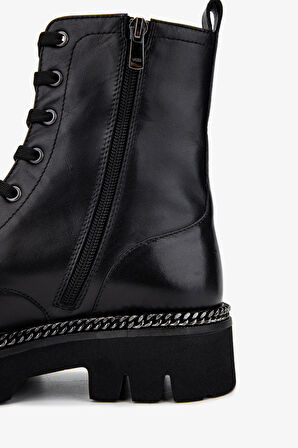 Valmenti Kadın Hakiki Deri Siyah Deri Casual Bot 1046 22111-1 BN BOT SK24-25 SIYAH DR