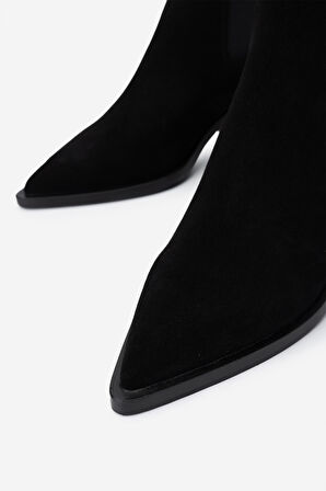 Valmenti Kadın Hakiki Deri Siyah Süet Casual Bot 1046 5154 BN BOT SK24-25 SIYAH SUET