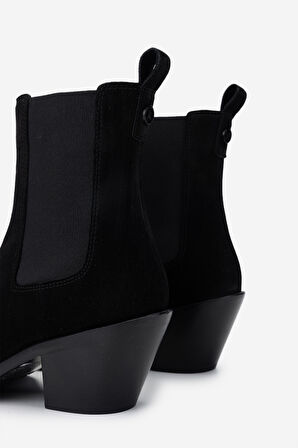 Valmenti Kadın Hakiki Deri Siyah Süet Casual Bot 1046 5154 BN BOT SK24-25 SIYAH SUET