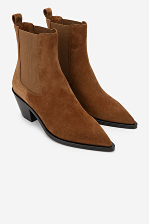 Valmenti Kadın Hakiki Deri Taba Süet Casual Bot 1046 5154 BN BOT SK24-25 TABA SUET