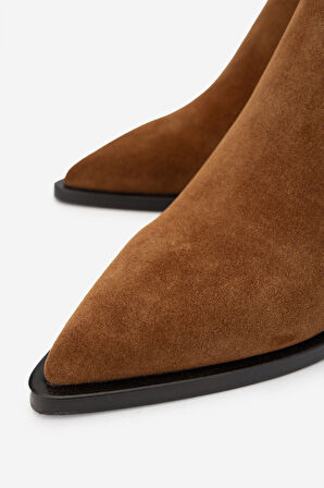 Valmenti Kadın Hakiki Deri Taba Süet Casual Bot 1046 5154 BN BOT SK24-25 TABA SUET