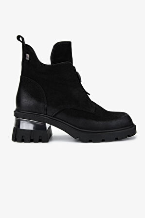 Valmenti Kadın Hakiki Deri Siyah Nubuk Casual Bot 322 2353905 BN BOT SK24-25 SIYAH NBK