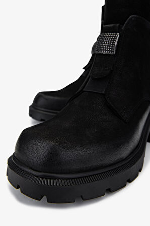 Valmenti Kadın Hakiki Deri Siyah Nubuk Casual Bot 322 2353905 BN BOT SK24-25 SIYAH NBK