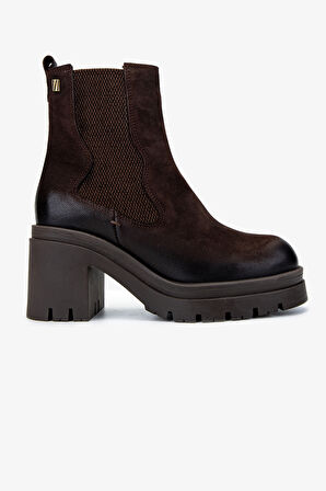 Valmenti Kadın Hakiki Deri Kahverengi Nubuk Casual Bot 322 2351305 BN BOT SK24-25 KAHVE NBK