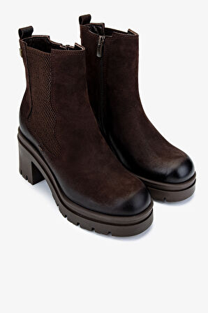 Valmenti Kadın Hakiki Deri Kahverengi Nubuk Casual Bot 322 2351305 BN BOT SK24-25 KAHVE NBK