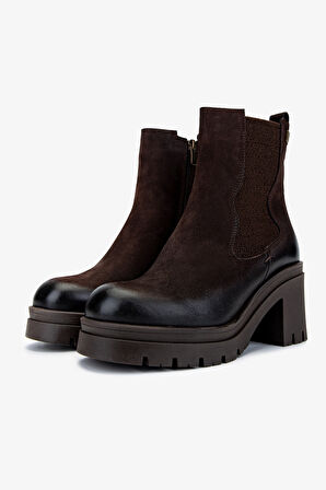 Valmenti Kadın Hakiki Deri Kahverengi Nubuk Casual Bot 322 2351305 BN BOT SK24-25 KAHVE NBK