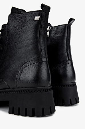 Valmenti Kadın Hakiki Deri Siyah Floter Casual Bot 322 2251811 BN BOT SK24-25 SIYAH FLTR