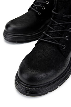 Tamer Tanca Kadın Hakiki Deri Siyah Nubuk Casual Bot 322 2353523 BN BOT SK24-25 SIYAH NBK