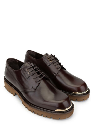 Tamer Tanca Erkek Hakiki Deri Kahverengi Casual Ayakkabı 183 28856 ERK AYK SK24-25 KAHVE ANL