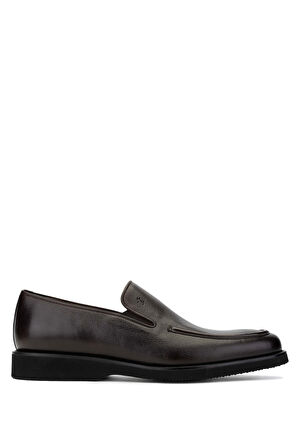 Tamer Tanca Erkek Hakiki Deri Loafer Ayakkabı 342 7358Y ERK AYK SK24-25 KAHVE PRM