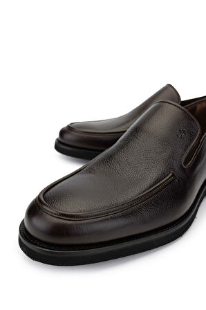 Tamer Tanca Erkek Hakiki Deri Loafer Ayakkabı 342 7358Y ERK AYK SK24-25 KAHVE PRM